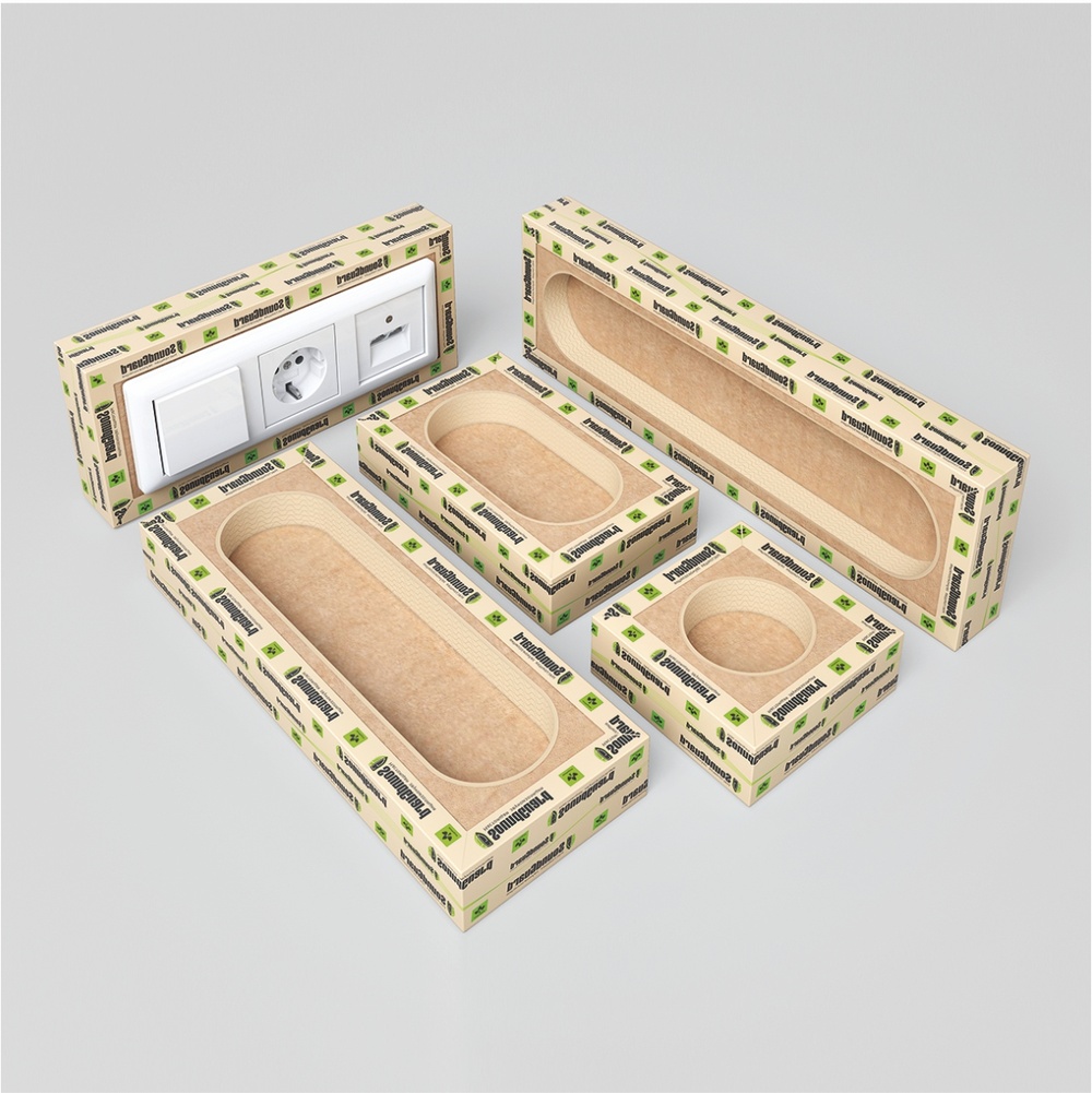 картинка Звукоизоляционный подрозетник 1-секционный SoundGuard P-BOX 1 от магазина Альфа Плейс